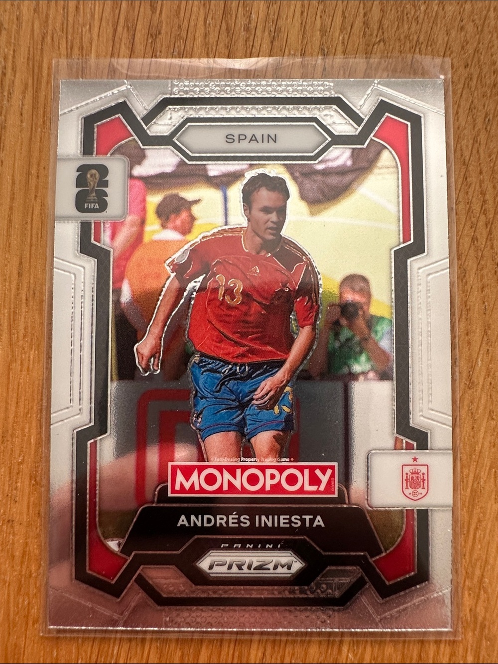 Panini Andrés Iniesta Soccer Card - Red, Blue, Silver